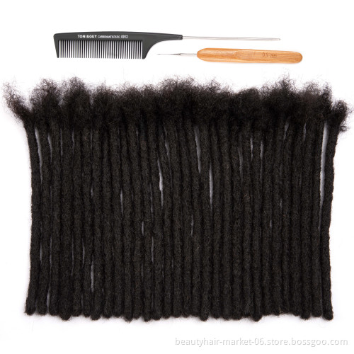 LinniBeauty Human Dreadlock Extensions Vendors,0.8cm Dread locks Hair,Free Sample 100% Handmade Human Hair Dreadlock Extension